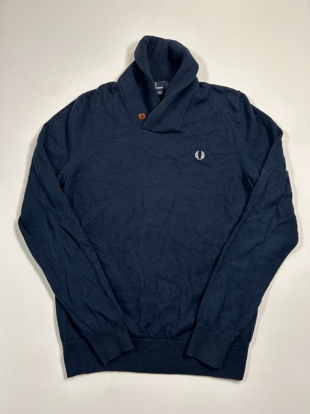 fred perry shawl neck sweater