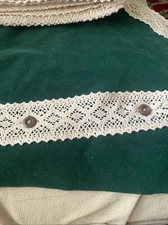 50 Yards  Khaki Cotton Crochet  Lace With Bottoms That Can Be Removed 2.5” Wide