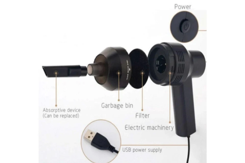 Portable Keyboard Vacuum Cleaner – USB Mini Tool for Dust & Crumb Removal - Image 3 of 3