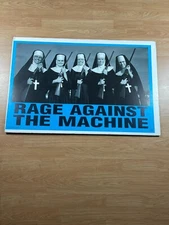 VTG 1997 RAGE AGAINST THE MACHINE NUNS W/GUNS POSTER #6169 FUNKY +EVIL EMPIRE