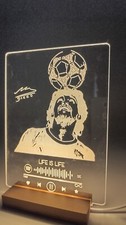 Luce lampada notturna personalizzata plexiglass Maradona 14x21 cm