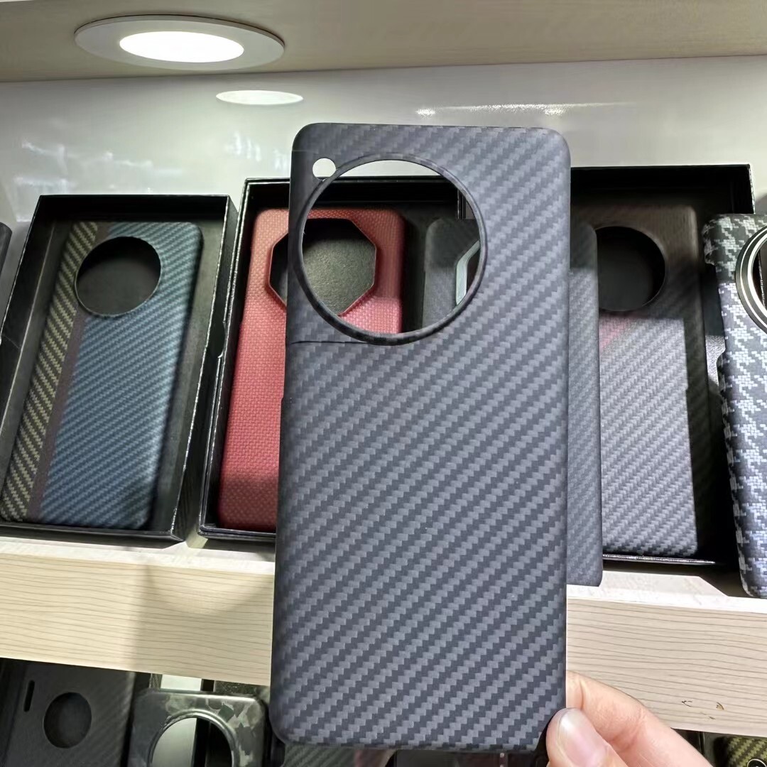 Luxury Real Carbon Fiber Hard Case Phone Cover for OnePlus 12R 5G / Ace