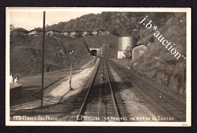 Brasilien SAO PAULO Eisenbahn Tunnel Serra de Santos E.F. Inglesa * Foto-AK 