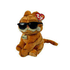 A12 Ty Beanie Babies Garfield Cool Cat Plush 7" Stuffed Toy Lovey