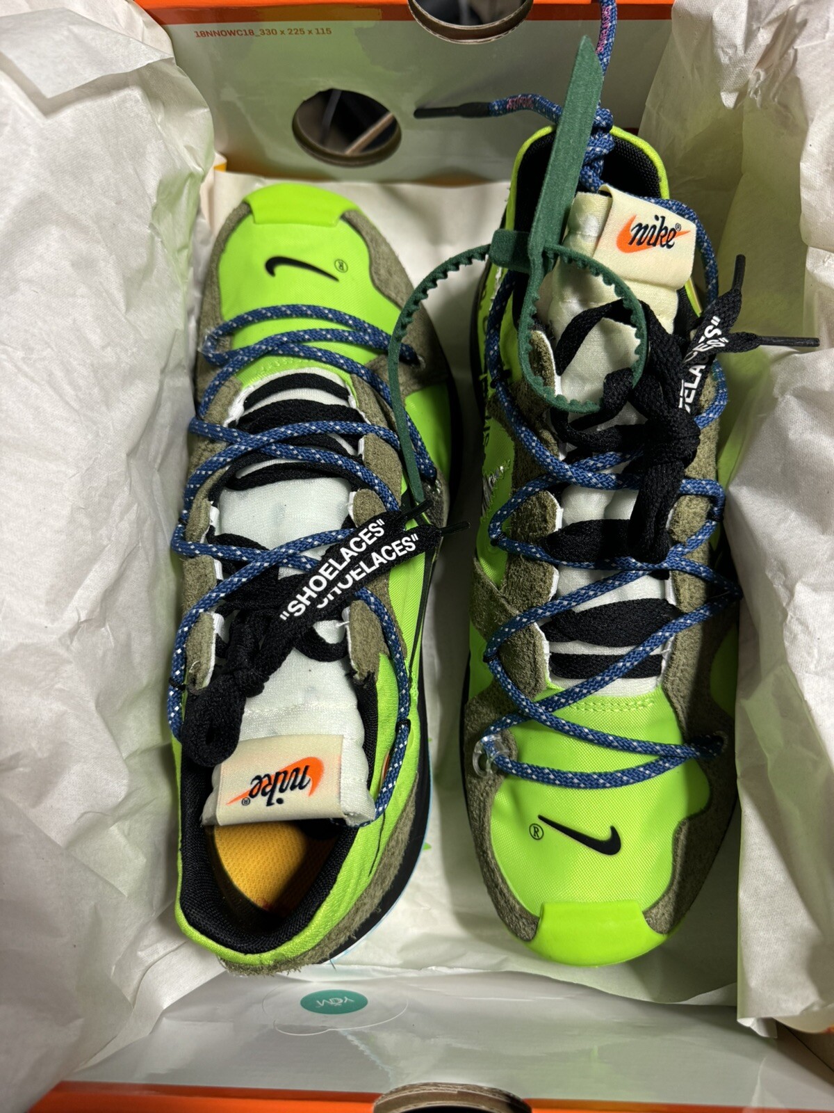 OFF WHITE X NIKE Nike Air Zoom Terra Kiger 5 x BIANCO SPORCO ""Verde"" CD8179 300 Taglia US 7 da uomo 8 5 WMN