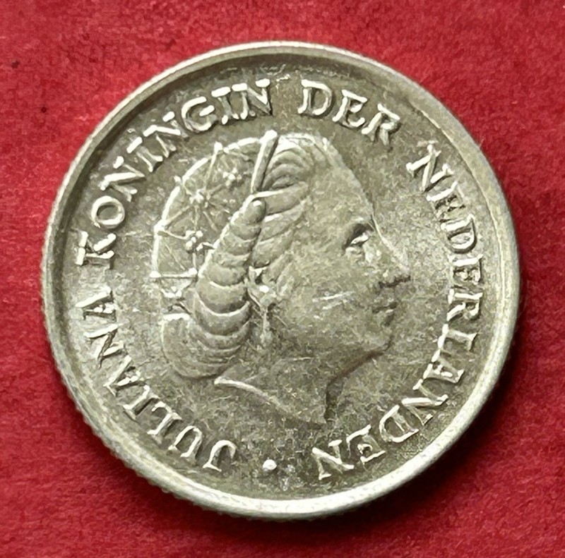 1960 Netherlands Antilles 1/10 Gulden Silver Coin