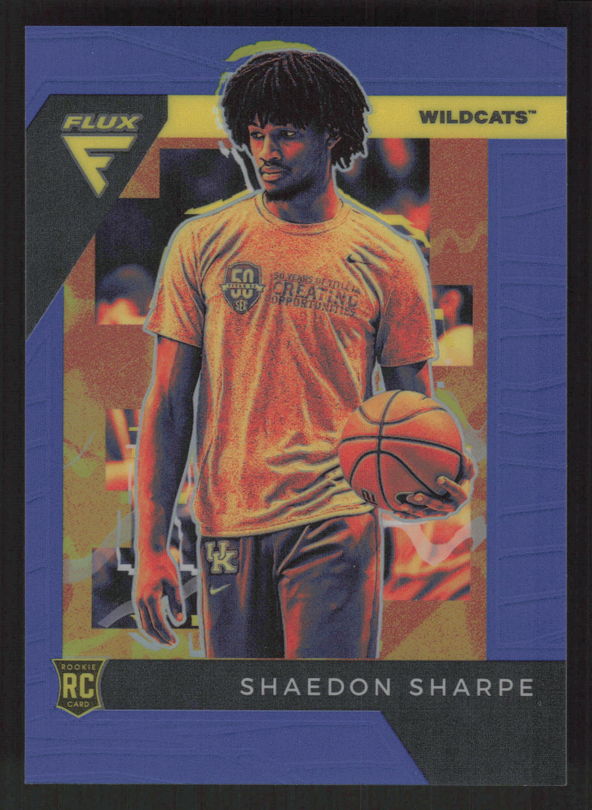 2022 Panini Chronicles Draft Picks #8 Shaedon Sharpe Flux Blue #/99