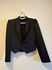 International Stefano Sportswear Black Cropped Blazer Small