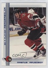 2000-01 ITG Be A Player Memorabilia Sapphire 65/100 Magnus Arvedson #185 1o3