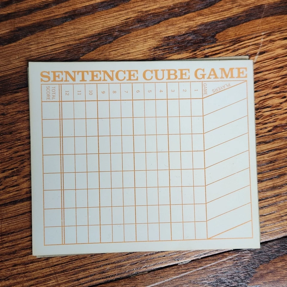 Vintage Scrabble Sentence Cube Game 1971 Selchow & Righter USA ☆ See Details - Image 3 of 4