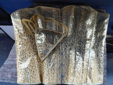 Women's Gold Metallic Overbust Corset Bustier Size 5XL Animal Print