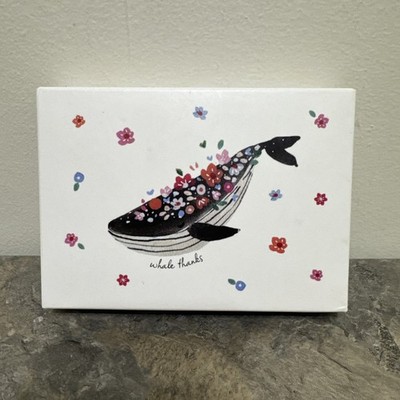 Papyrus 14 Thank You Note Cards w/Envelopes Whale ~ Blank Inside 4x5.5  NEW