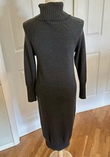 VINCE CAMUTO Women's Gray Turtleneck Midi Sweater Dress Size Medium