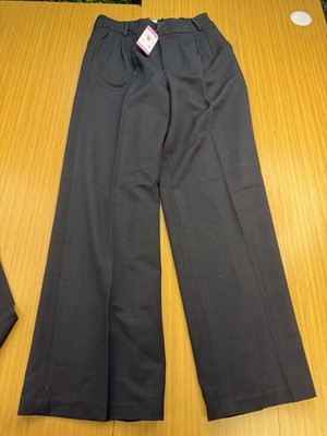 Steve Madden Women's Elastic Back Straight Fit Suiting Trouser Black Large