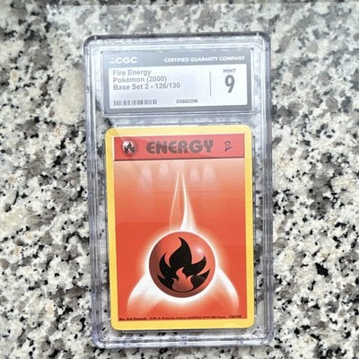 CGC 9 Fire Energy Base Set 2 126/130 Pokémon TCG Englisch 2000