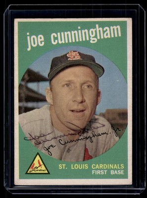 Joe Cunningham 1959 Topps In Person Autograph Auto Card #285