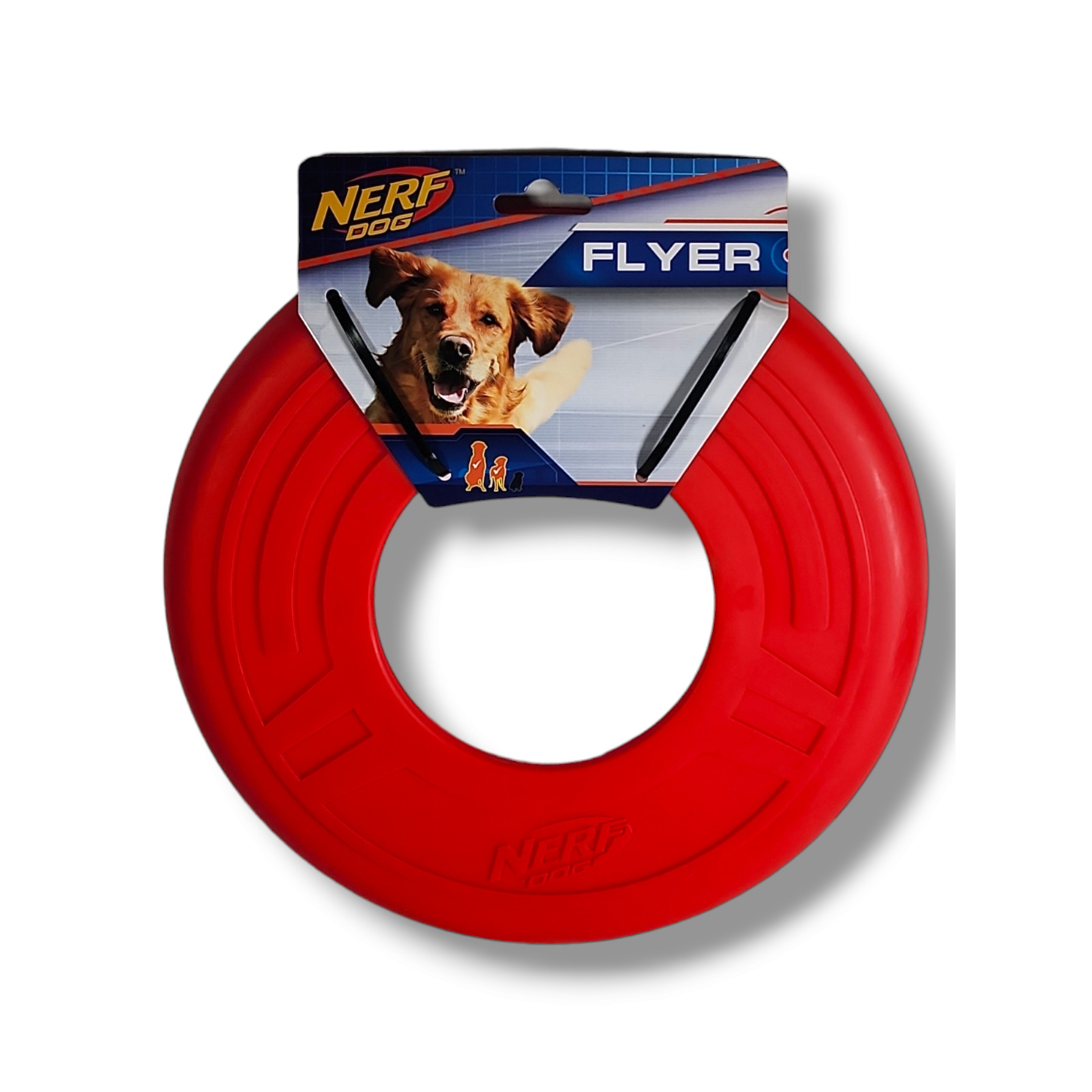 Nerf Red DOG FLYER FRISBEE 10" Large Durable for Medium/Large Breeds