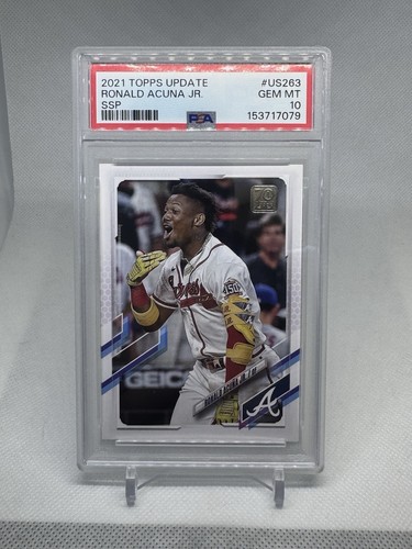 Ronald Acuna Jr. SSP - 2021 Topps Update Image Variation #US263 - PSA 10