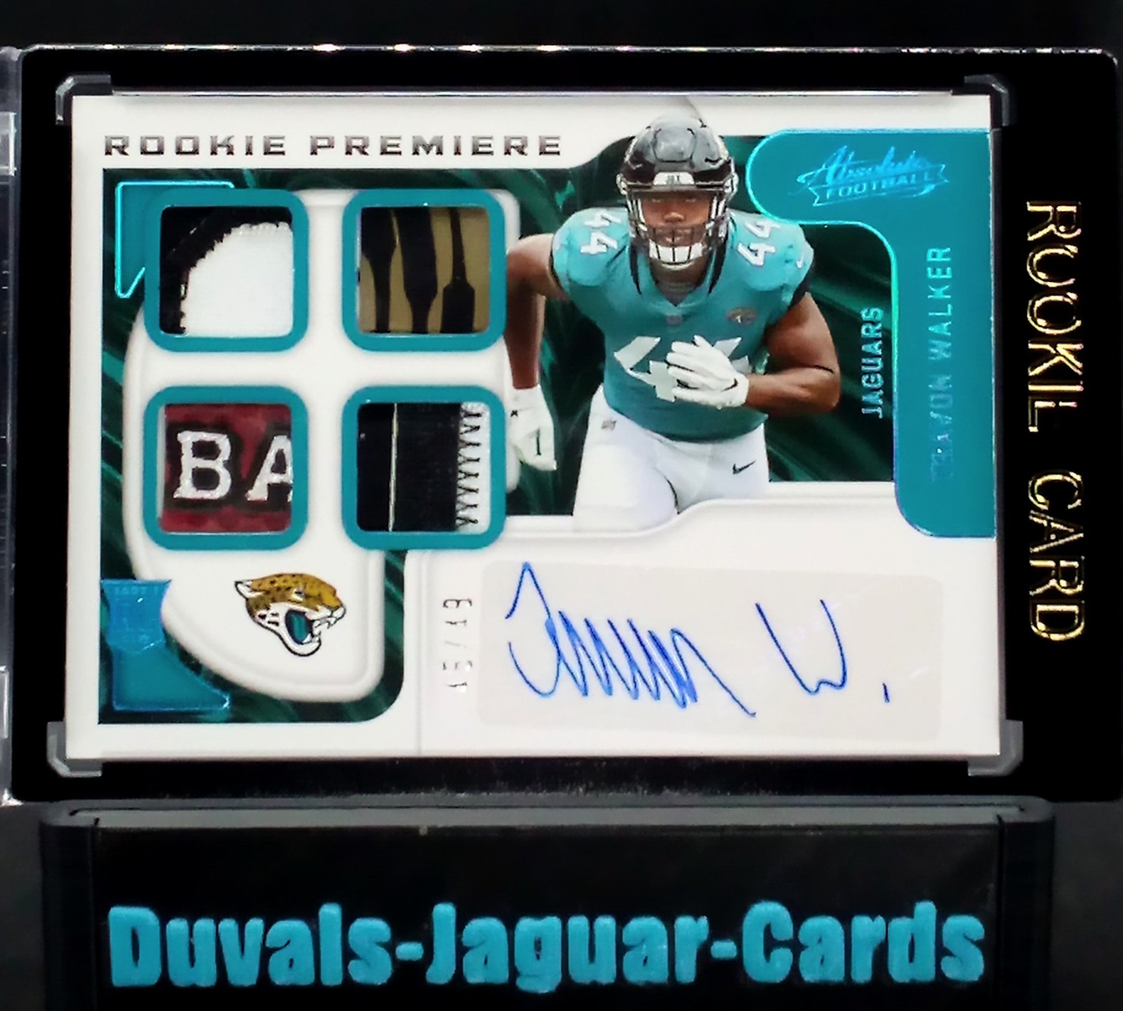 Travon Walker /49 SICK 💎MINT Quad Relic RPA RC Full Name Auto 2022 Abs MUST SEE view 2