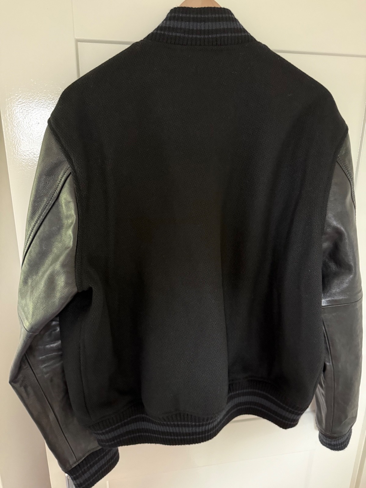 Polo Ralph Lauren The Iconic Lettermen Varsity Jacket Black Size XL image 5