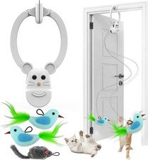 Interactive Cat Toys for Indoor Cats, Automatic Flying Bird Feather Wand Toy for