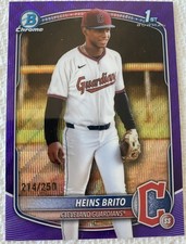 2025 Bowman Chrome - Heins Brito RC #BCP-203 Purple Wave Refractor /250