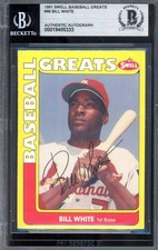 Bill White Beckett BAS Signed 1991 Swell Autograph