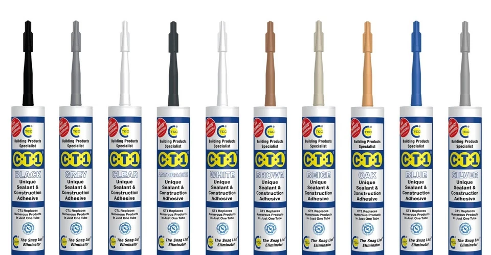C-Tec CT1 Sealant and Construction Adhesive 290ml - Multiple Colours Available