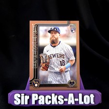 2025 Topps Update #US92 Drew Avans Gold #1631/2025 Milwaukee Brewers Rookie