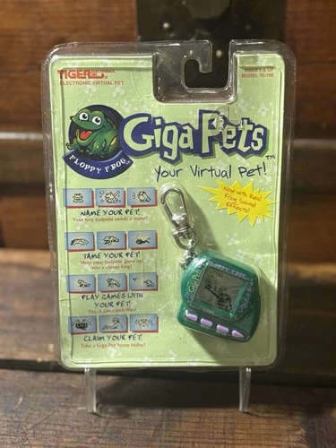 BRAND NEW VINTAGE RARE SEALED 1997 Giga Pets Floppy Frog Virtual Pet Collectable