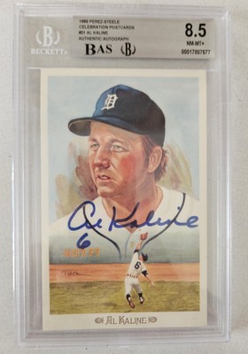 1989 Perez Steele Celebration Al Kaline Signed Perez Steele Galleries Postcard 