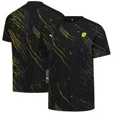 Men's Puma Black Scuderia Ferrari F1 Lifestyle Race Color Splash T-Shirt Size L