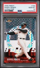 2005 FINEST X-FRACTOR #100 BARRY BONDS 223/250 PSA 10
