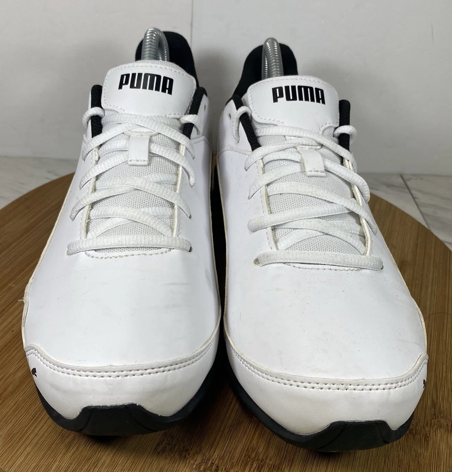 Puma Zapatos Para Hombres 8.5 Blanco Negro Super Levitate Con Cordones 190974-01 Tenis Informales Foto 3 de 4