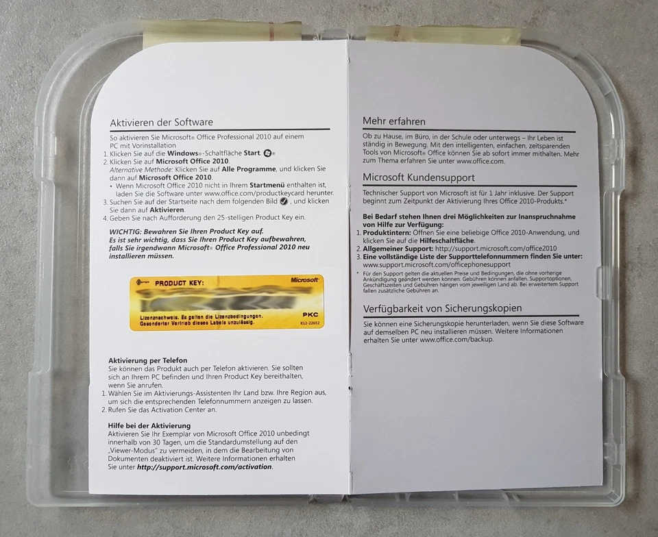 Microsoft Office Professional 2010 Product Key Card (PKC) DE (X16-50071-02) - Bild 3 von 3