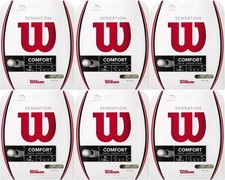 6 Sets Wilson Sensation 16 Gauge 1.30mm Tennis String Set