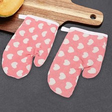 2 Pcs Oven Mitts Baking Gloves Heat Resistant Mittens Kids Thickened Insulated K