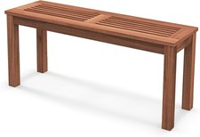 Unbranded Garden Bench Outdoor Backless Dining Bench Slatted Seat UK