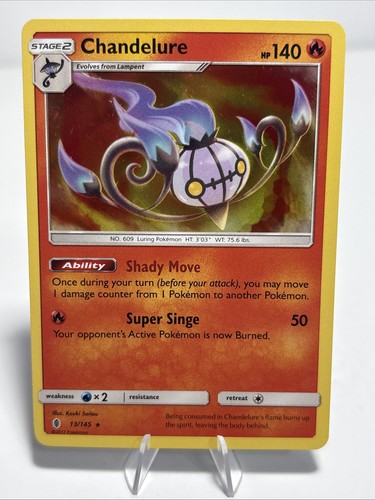 Chandelure 13/145 Sm-Guardians Rising Holo Rare-Pokemon TCG-Fast Shipping-NM!