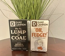 Duke Cannon Lump Of Coal AND OH Fudge Bar Of Soap Christmas Stocking Stuffer