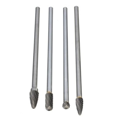 150mm Long Carbide Cutter CNC Engraving Bit 4*Rotary Burr 1/4 Inch 6mm Shank