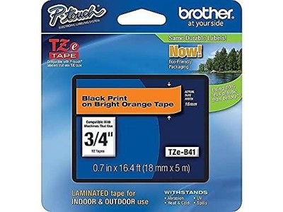 Brother, TZeB41, Label Tape Cartridge, 26-1/5ftx0.70in