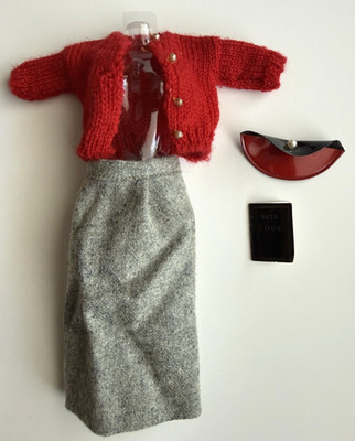 Vintage Ideal Tammy Doll Sweater Girl #9135 Sweater, Skirt, Purse, Date Book TLC