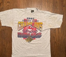 Vintage1995 Cleveland Indians World Series Champions T-shirt  AN70846