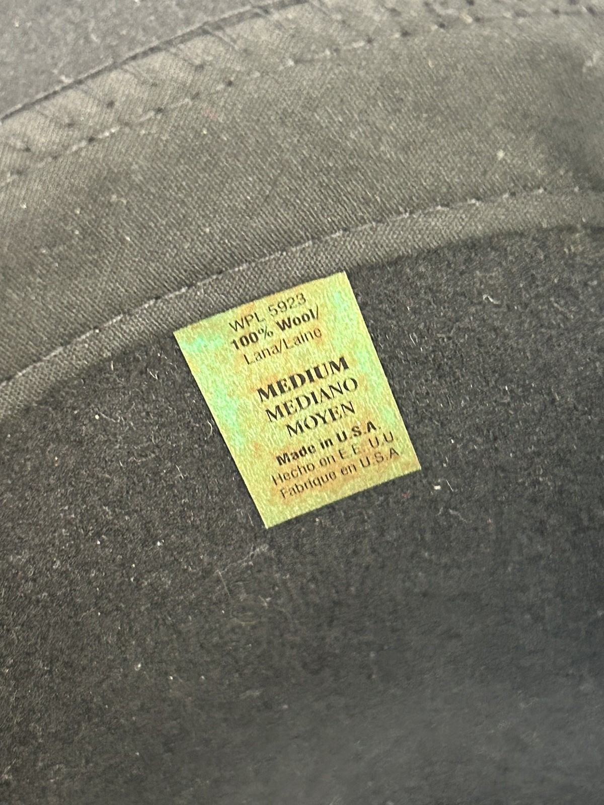 Pendleton Black Wool Fedora Hat Size M - image 8