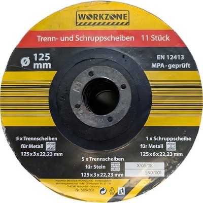 Workzone Trennscheiben und Schruppscheiben - Metall & Stein (11 St./125mm Ø)