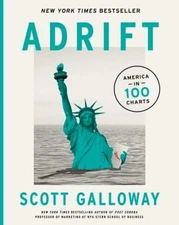 Adrift : America in 100 Charts Hardcover Scott Galloway
