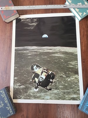 Earthrise & Moon Landing Apollo 11 Lunar Module  Photo Poster (12)