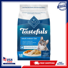 Blue Buffalo Tastefuls Indoor Adult Cat Food Chicken Brown Rice 10lb