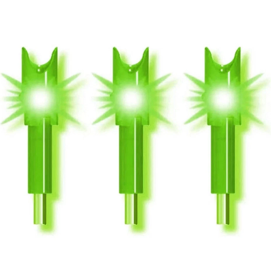 Sistema de leva iluminado Tenpoint Alpha Brite verde .297 diámetro paquete de 3 tiro con arco .300 Foto 4 de 4